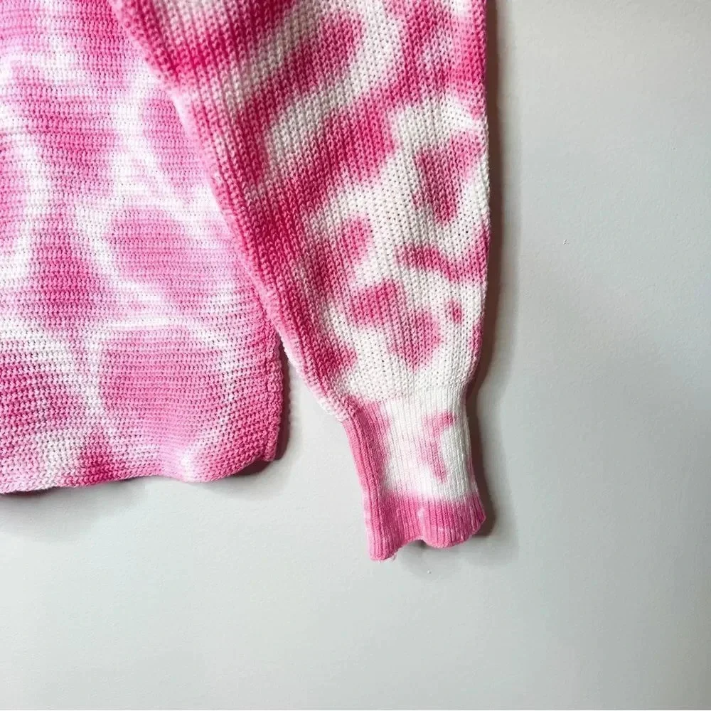 BP Pink Tie Dye Knit Sweater